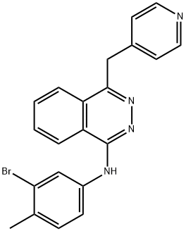 N-(3-溴-4-甲基苯基)-4-(4-吡啶甲基)-1-酞嗪胺 结构式