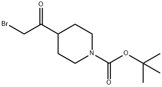 4-(溴乙酰基)哌啶-1-甲酸叔丁酯 结构式