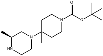 (S)-tert-butyl 4-methyl-4-(3-methylpiperazin-1-yl)piperidine-1-carboxylate 结构式