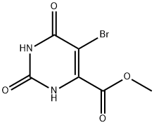 5-溴-2,6-二氧代-1,2,3,6-四氢嘧啶-4-羧酸甲酯 结构式
