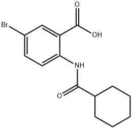 5-Bromo-2-(cyclohexanecarboxamido)benzoic acid 结构式
