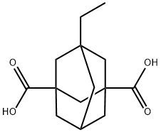 1-乙基-3,5-金刚烷二甲酸 结构式