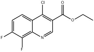 4-氯-7,8-二氟喹啉-3-羧酸乙酯 结构式