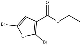 Ethyl 2,5-dibromofuran-3-carboxylate 结构式