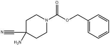 4-氨基-4-氰基哌啶-1-甲酸苄酯 结构式