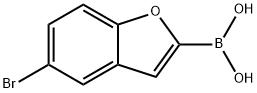(5-溴苯并呋喃-2-基)硼酸 结构式