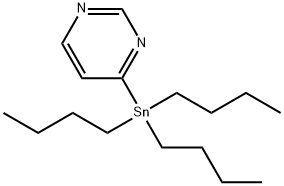 4-(三正丁基锡基)嘧啶 结构式