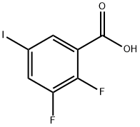 2,3-DIFLUORO-5-IODOBENZOIC ACID 结构式