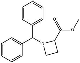 1-二苯甲基-氮杂环丁烷-2-甲酸甲酯 结构式