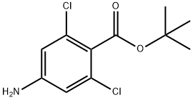 4-氨基-2,6-二氯-苯甲酸叔丁基酯 结构式