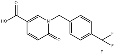 6-氧代-1-(4-(三氟甲基)苄基)-1,6-二氢吡啶-3-羧酸 结构式