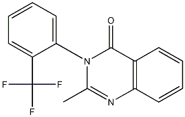 3-[2-(Trifluoromethyl)phenyl]-2-methylquinazolin-4(3H)-one 结构式