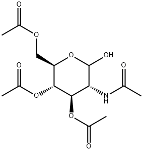 2-乙酰氨基-3,4,6-三-O-乙酰基-2-脱氧D-D-吡喃葡萄糖 结构式