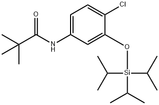 N-[4-Chloro-3-(triisopropylsilyloxy)phenyl]-2,2-dimethylpropanamide 结构式