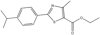 2-[4-异丙基苯基]-4-甲基噻唑-5-甲酸乙酯 结构式