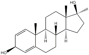 17-methyl-Androsta-1,4-diene-3b,17b-diol 结构式