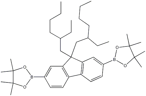 9,9-双(2-乙基己基)芴-2,7-双(硼酸频哪醇酯) 结构式