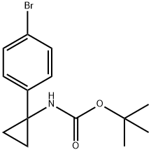 1-(4-溴苯基)-环丙基]氨基甲酸叔丁酯 结构式