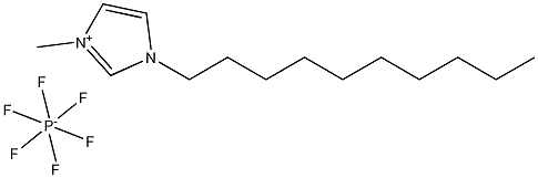 1-癸基-3-甲基咪唑六氟磷酸盐 结构式