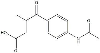 3-(4-乙酰氨基苯甲酰基)丁酸 结构式