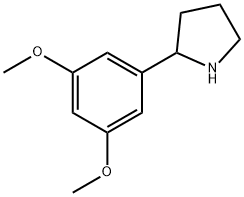 2-(3,5-二甲氧基苯基)吡咯烷 结构式