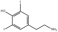 4-(2-aminoethyl)-2,6-diiodo-phenol 结构式