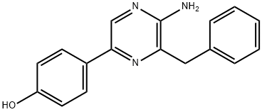 4-(5-氨基-6-苄基吡嗪-2-基)苯酚 结构式