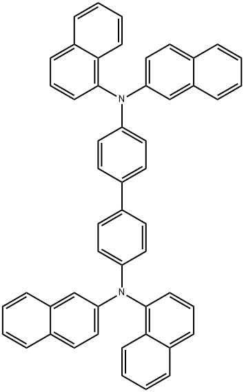 N4,N4'-二-1-萘基-N4,N4'-二-2-萘基-[1,1'-联苯]-4,4'-二胺 结构式