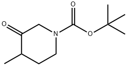 4-甲基-3-氧代-1-哌啶羧酸叔丁酯 结构式