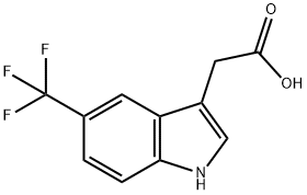 2-(5-三氟甲基-1H-吲哚-3-基)乙酸 结构式