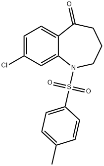 8-氯-5-氧代-1-(4-甲基苯磺酰基)-2,3,4,5-四氢-1H-苯并氮杂卓 结构式