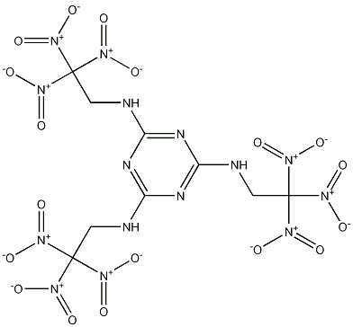N,N',N''-tris(2,2,2-trinitroethyl)-1,3,5-triazine-2,4,6-triamine 结构式
