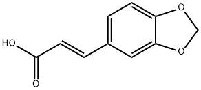 (2E)-3-(1,3-苯并二氧杂环戊-5-基)-2-丙烯酸 结构式