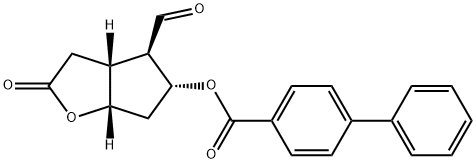 (3AR,4R,5R,6AS)-4-醛基六氢-2-氧代-2H-环戊并[B]呋喃-5-基 [1,1'-联苯]-4-甲酸酯 结构式