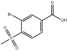 3-溴-4-甲砜基苯甲酸 结构式