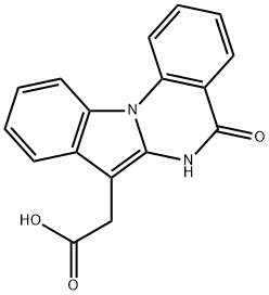 5,6-二氢-5-氧代吲哚并[1,2-A]喹唑啉-7-乙酸 结构式