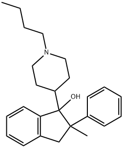 1-(1-丁基-4-哌啶基)-2-甲基-2-苯基-1-茚满醇 结构式