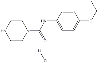 1-Piperazinecarboxamide, N-[4-(1-methylethoxy)phenyl]-, hydrochloride 结构式
