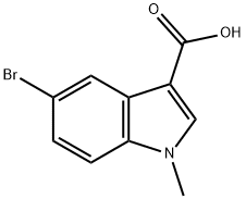 1-甲基-5-溴-3-吲哚甲酸 结构式