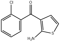 2-氨基-3-(2-氯苯甲酰基)噻吩 结构式