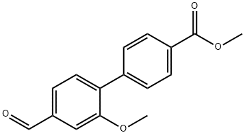 4'-甲酰基-2'-甲氧基联苯-4-甲酸甲酯 结构式