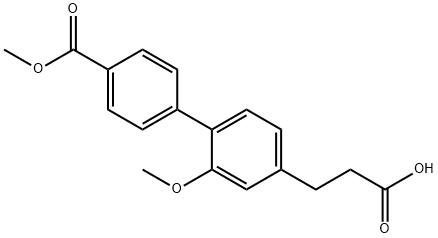 2-甲氧基-4'-(甲氧基羰基)-[1,1'-联苯]-4-丙酸 结构式