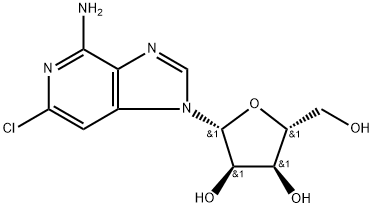 4-Amino-6-chloro-1--D-ribofuranosylimidazo[4,5-c]pyridine 结构式