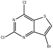 7-溴-2,4-二氯噻吩并[3,2-D]嘧啶 结构式