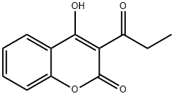 4-羟基-3-丙酰-2H-苯并吡喃-2-酮 结构式