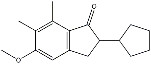 2-环戊基-2,3-二氢-5-甲氧基-6,7-二甲基-1H-茚-1-酮 结构式