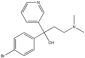 a-(4-Bromophenyl)-a-[2-(dimethylamino)ethyl]-3-pyridinemethanol 结构式