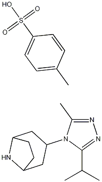 3-(3-异丙基-5-甲基-4H-1,2,4-三唑-4-基)-8-氮杂双环[3.2.1]]辛烷对甲苯磺酸盐 结构式