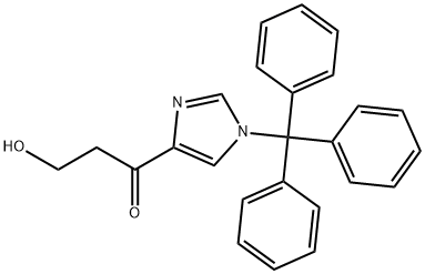 3-羟基-1-(1-三苯甲基-1H-咪唑基-4-基)丙-1-酮 结构式