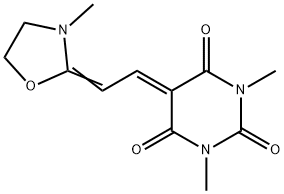 1,3-二甲基-5-[2-(3-甲基恶唑烷-2-亚基)乙亚基]嘧啶-2,4,6-三酮 结构式